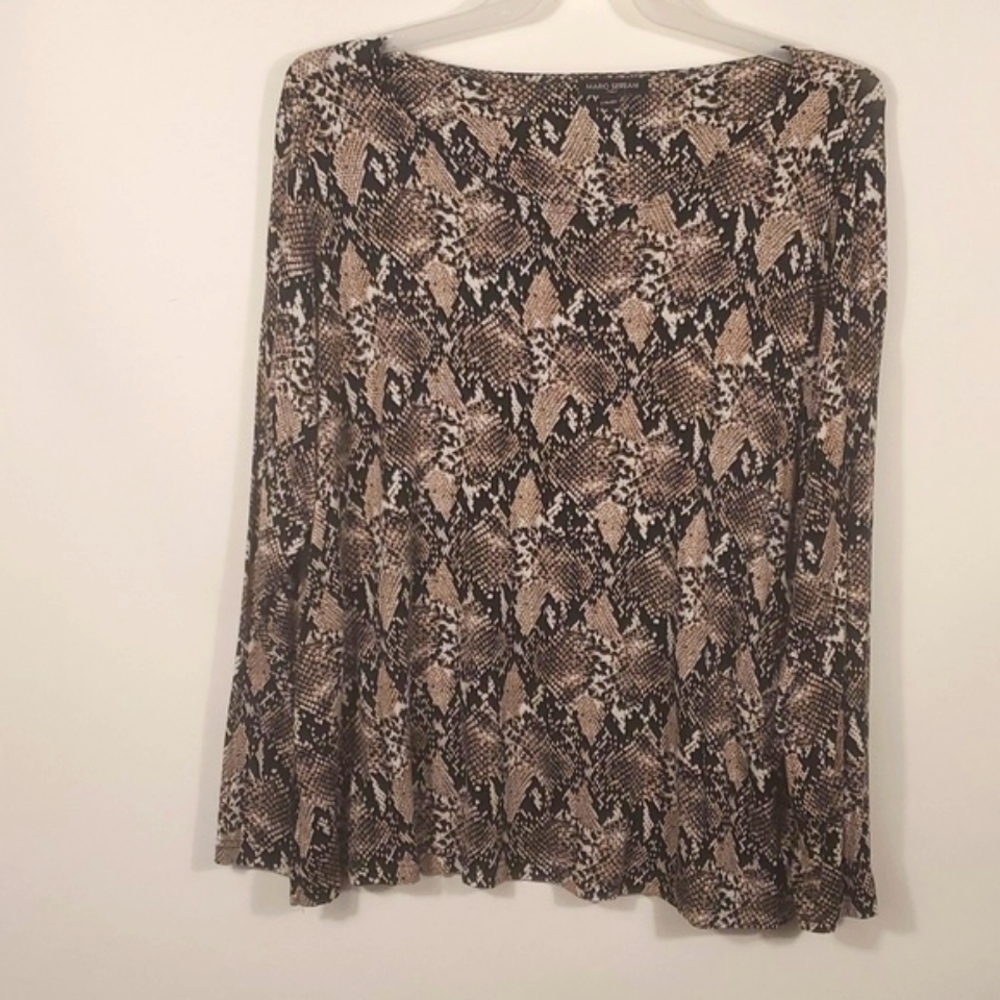 Mario Serrani Italy Soft Leopard print Blouse Size 2XL